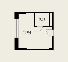 К. пом № 413к Корп.: 1 , Секция 1  в ЖК Холландер