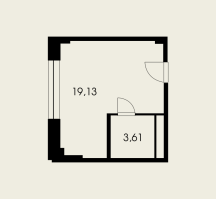 К. пом № 614к Корп.: 1 , Секция 1  в ЖК Холландер