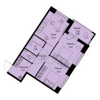2 ккв № 297 Корп.: 1-1 , Секция 8  в ЖК ID Kudrovo II