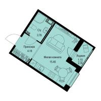 Студия № 322 Корп.: 1-1 , Секция 8  в ЖК ID Kudrovo II