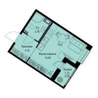 Студия № 369 Корп.: 1-1 , Секция 8  в ЖК ID Kudrovo II