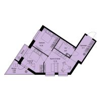 2 ккв № 397 Корп.: 1-1 , Секция 8  в ЖК ID Kudrovo II