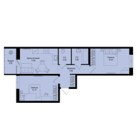 2 ккв № 352 Корп.: 1-5 , Секция 6  в ЖК ID Kudrovo II