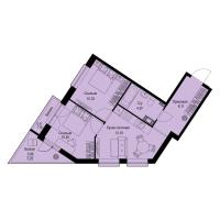 2 ккв № 337 Корп.: 1-1 , Секция 8  в ЖК ID Kudrovo II