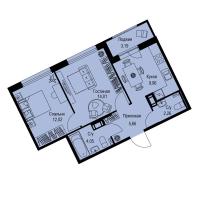 2 ккв № 173 Корп.: 1-2 , Секция 3  в ЖК ID Kudrovo II