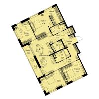 5 ккв (Евро) № 94 Корп.: 1-2 , Секция 1  в ЖК ID Kudrovo II
