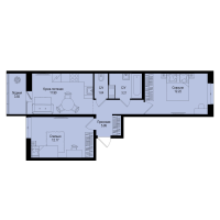 2 ккв № 366 Корп.: 1-5 , Секция 6  в ЖК ID Kudrovo II