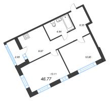 2 ккв № 10 Корп.: 1-2 , Секция 1  в ЖК ID Kudrovo II