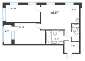 3 ккв (Евро) № 467 Корп.: 1-3 , Секция 8  в ЖК ID Kudrovo II