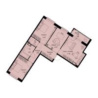 4 ккв (Евро) № 260 Корп.: 1-1 , Секция 7  в ЖК ID Kudrovo II