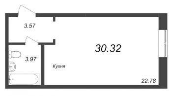 Студия № 144 Корп.: 5 , Секция 2  в ЖК ID Kudrovo