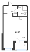 Студия № 324 Корп.: 4 , Секция 3  в ЖК ID Murino II