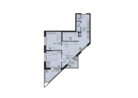 3 ккв (Евро) № 923 Корп.: 2-2 , Секция 9  в ЖК ID Murino III