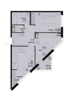 2 ккв № 948 Корп.: 2-2 , Секция 9  в ЖК ID Murino III