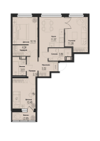 3 ккв № 994 Корп.: 2-2 , Секция 9  в ЖК ID Murino III