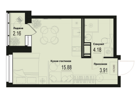 Студия № 690 Корп.: 2-2 , Секция 6  в ЖК ID Murino III