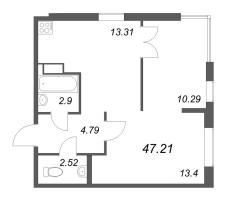 2 ккв № 271 Корп.: 2-1 , Секция 3  в ЖК ID Murino III