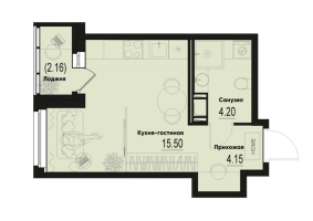 Студия № 708 Корп.: 2-2 , Секция 6  в ЖК ID Murino III