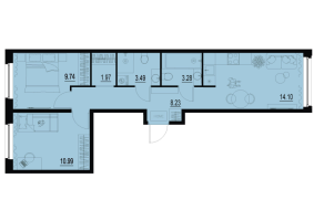 2 ккв № 374 Корп.: 2-1 , Секция 4  в ЖК ID Murino III