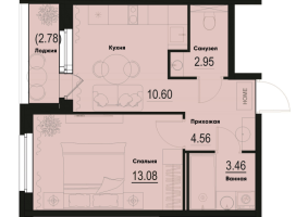 1 ккв № 499 Корп.: 2-2 , Секция 5  в ЖК ID Murino III