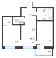 2 ккв № 124 Корп.: 1-1 , Секция 1  в ЖК ID Murino III