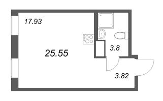 Студия № 277 Корп.: 2-1 , Секция 3  в ЖК ID Murino III