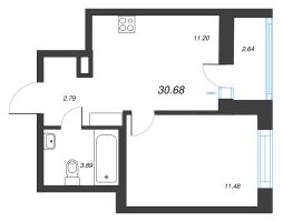 1 ккв № 374 Корп.: 1-1 , Секция 3  в ЖК ID Murino III