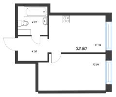 1 ккв № 274 Корп.: 1-1 , Секция 3  в ЖК ID Murino III