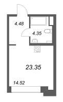 Студия № 367 Корп.: 1 , Секция 14  в ЖК ID Petrogradskaya