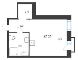 Студия № 12 Корп.: 1 , Секция 1  в ЖК ID Polytech