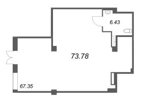 К. пом № H-8 Корп.: 1 , Секция 1  в ЖК ID Polytech