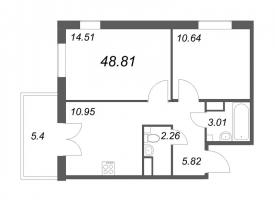 2 ккв № 13 Корп.: 5.1 , Секция 1  в ЖК IQ Гатчина