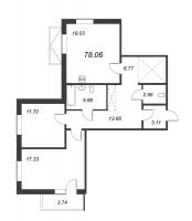 2 ккв № 6 Корп.: 4.1 , Секция 1  в ЖК IQ Гатчина