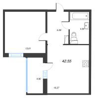 2 ккв (Евро) № 53 Корп.: 6 , Секция 2  в ЖК IQ Гатчина