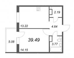 1 ккв № 2 Корп.: 5.1 , Секция 1  в ЖК IQ Гатчина