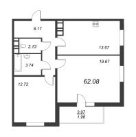 2 ккв № 164 Корп.: 4.3 , Секция 5  в ЖК IQ Гатчина