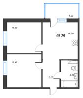 2 ккв № 238 Корп.: 6 , Секция 6  в ЖК IQ Гатчина