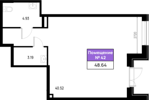 К. пом № 42к Корп.: 5.2 , Секция 5.9  в ЖК Имена