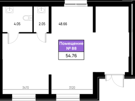 К. пом № 88к Корп.: 5.2 , Секция П6  в ЖК Имена