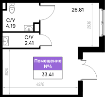 К. пом № 4к Корп.: 6 , Секция 6.1  в ЖК Имена
