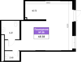 К. пом № 26к Корп.: 5.1 , Секция 5.6  в ЖК Имена