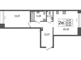 2 ккв (Евро) № 363 Корп.: 1 , Секция ВI.1  в ЖК Imperial Club