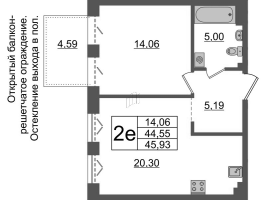 2 ккв (Евро) № 381 Корп.: 1 , Секция ВI.2  в ЖК Imperial Club