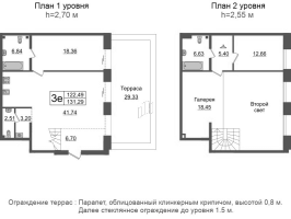 3 ккв (Евро) № 15 Корп.: 1 , Секция БI.7  в ЖК Imperial Club