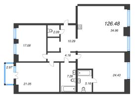 4 ккв (Евро) № БI.7-248 Корп.: 1 , Секция БI.7  в ЖК Империал Клаб