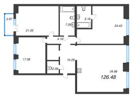 4 ккв (Евро) № БI.7-247 Корп.: 1 , Секция БI.7  в ЖК Империал Клаб