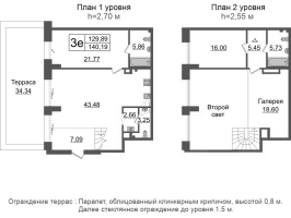 3 ккв (Евро) № БI.1-8 Корп.: 1 , Секция БI.1  в ЖК Империал Клаб