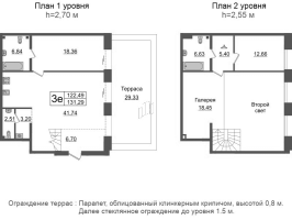 3 ккв (Евро) № БI.7-15 Корп.: 1 , Секция БI.7  в ЖК Империал Клаб