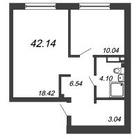 2 ккв (Евро) № 12-657Н Корп.: В1 , Секция 1  в ЖК In2it