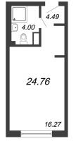 Студия № 06-240Н Корп.: В1 , Секция 2  в ЖК In2it